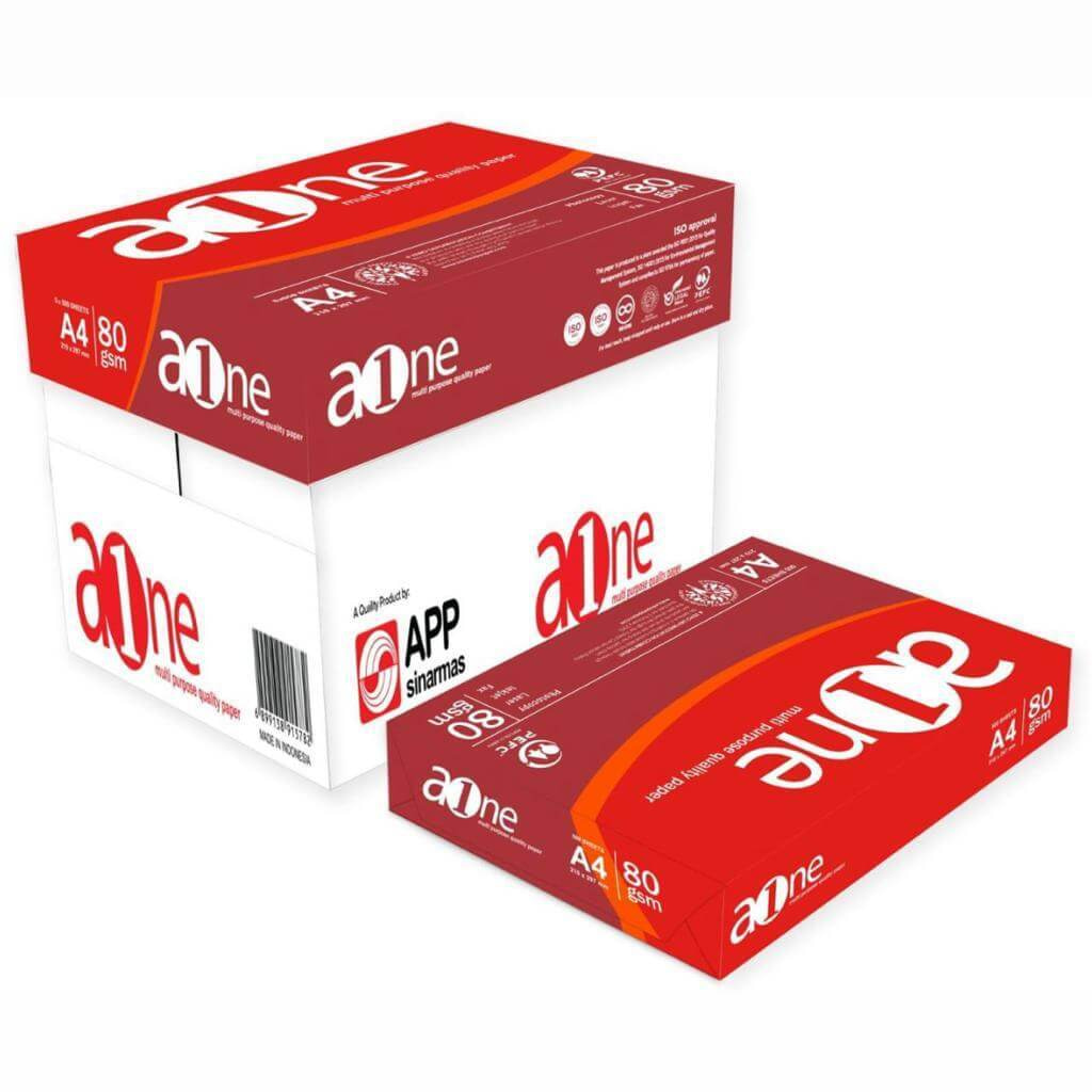 Aone A4 Multi Purpose Quality Photocopy / Printing Papers 80 GSM White Plain in WholeSale
