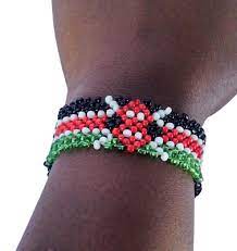 Kenyan Flag -Maasai Bracelet Made with beads